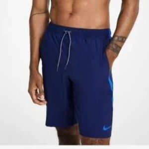 Nike mens contend water repellent color blocked 9" swim trunks Size XXL NEW